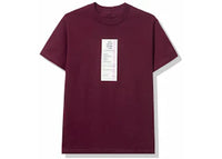 Anti Social Social Club Read Receipts Tee Maroon