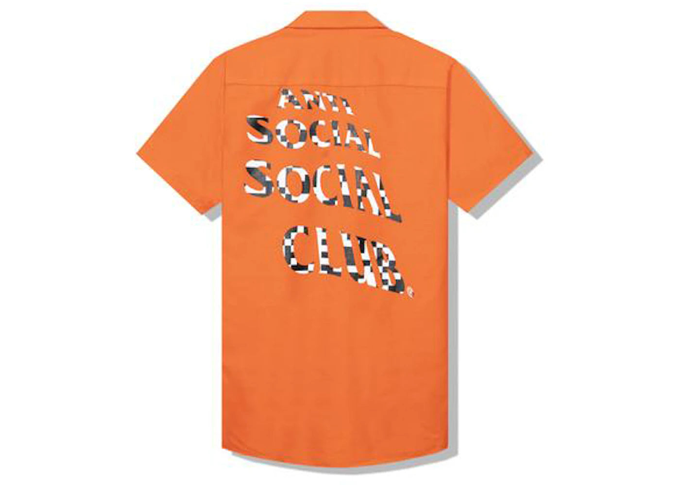 Anti Social Social Club Static Button Up Orange - vue secondaire A