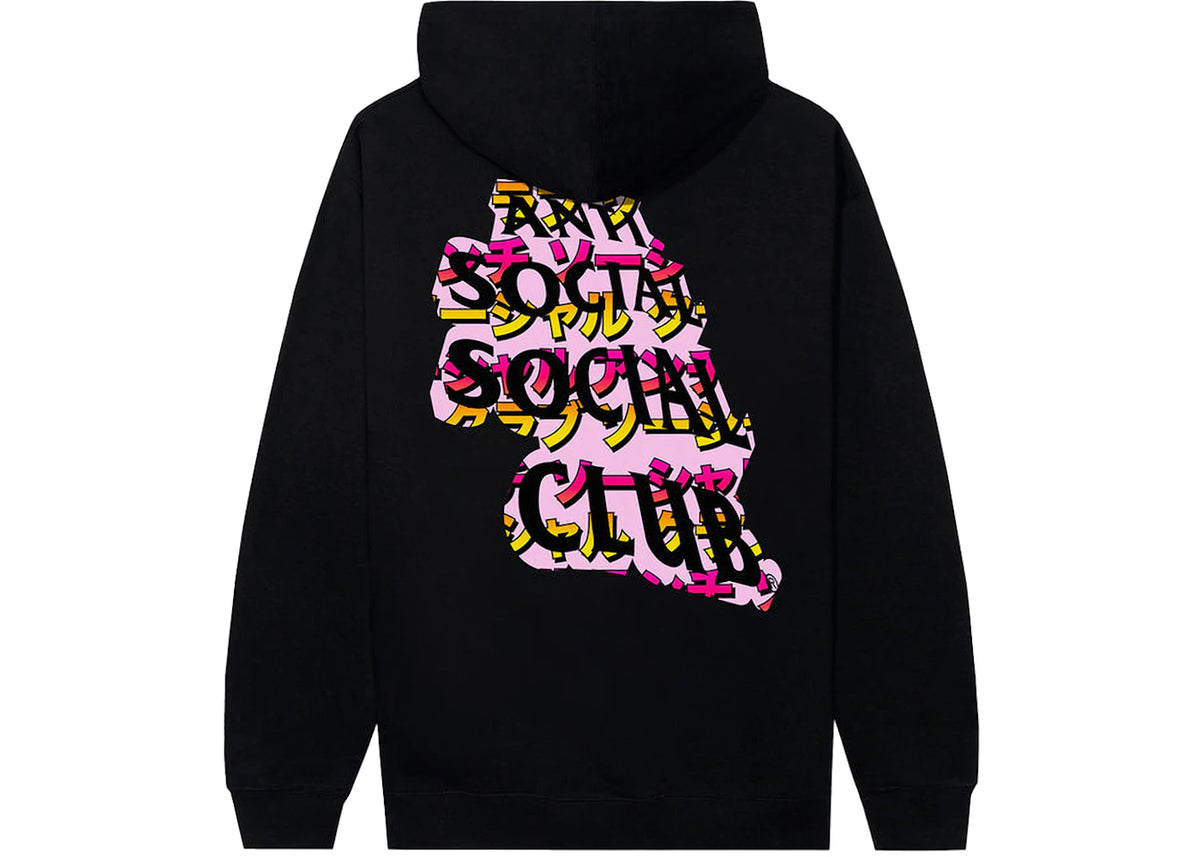 Anti Social Social Club Twisted Quickness Hoodie Black - vue 360