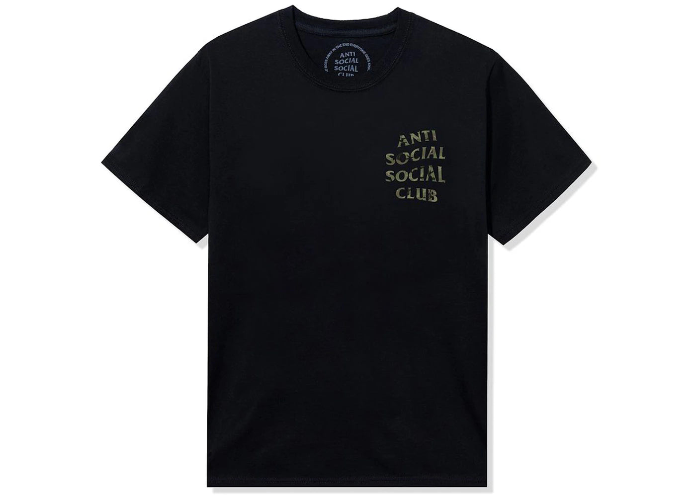 Anti Social Social Club Woody Green Camo Tee Black - vue secondaire B
