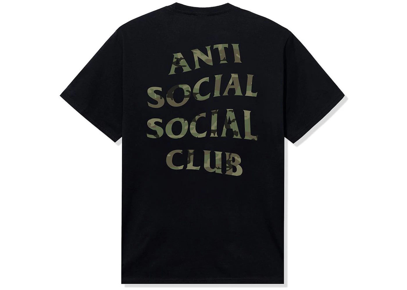 Anti Social Social Club Woody Green Camo Tee Black - vue secondaire A
