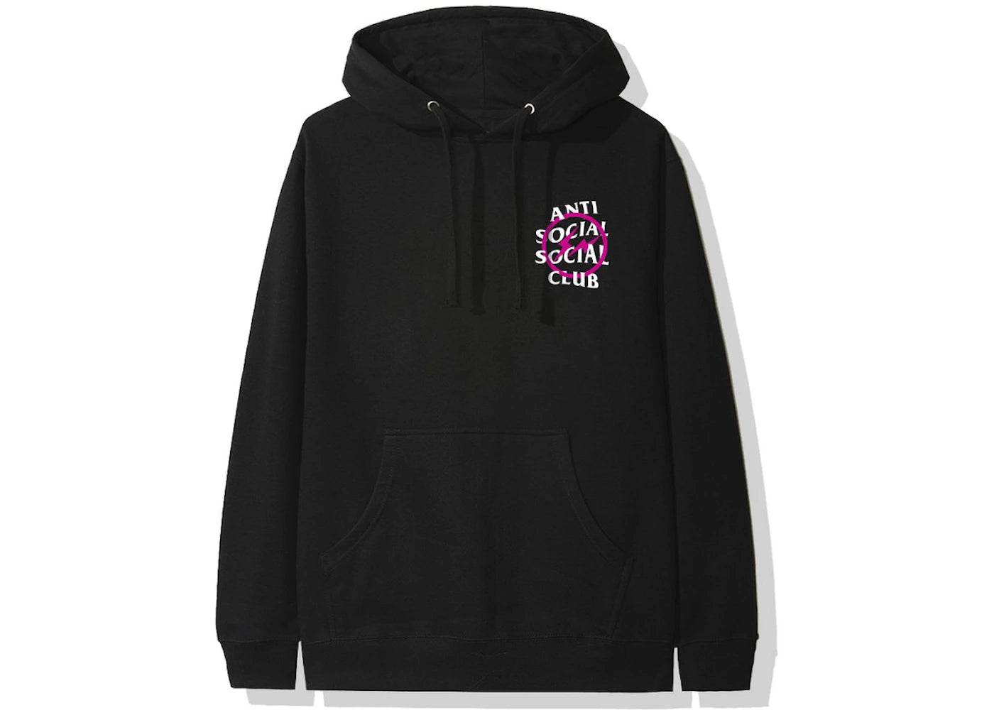 Anti Social Social Club x Fragment Pink Bolt Hoodie (FW19) Black - vue secondaire A