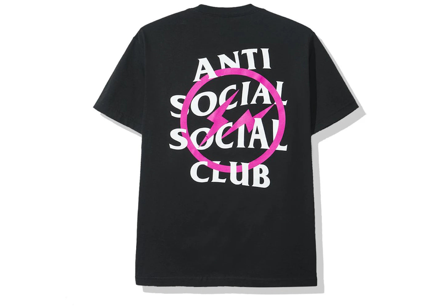 Anti Social Social Club x Fragment Pink Bolt Tee (FW19) Black - vue secondaire B