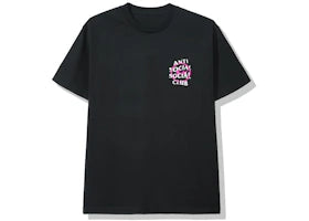 Anti Social Social Club x Fragment Pink Bolt Tee (FW19) Black