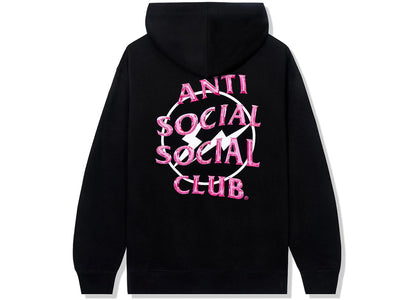 Anti Social Social Club x Fragment Precious Petals Hoodie (FW22) Black Pink - authentic Anti Social Social Club apparel