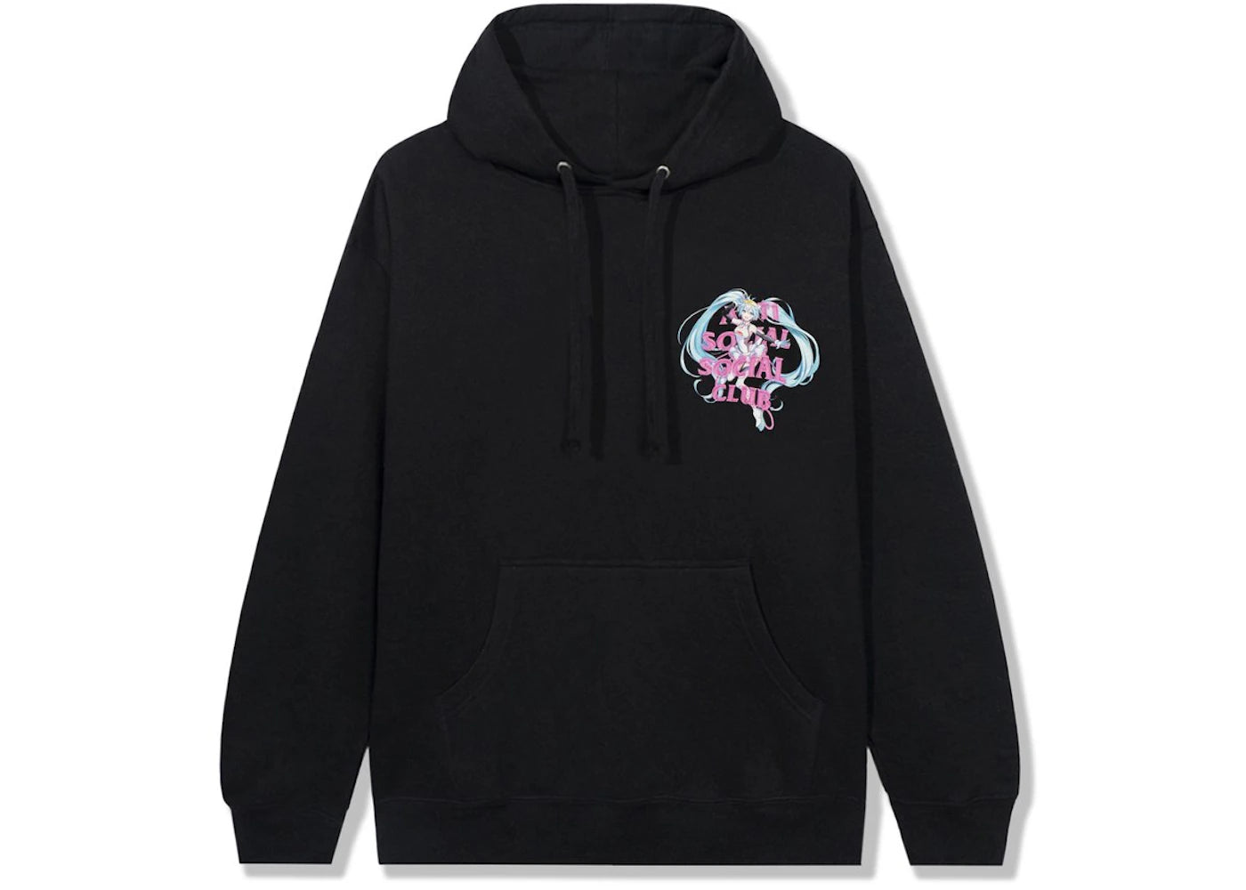 Anti Social Social Club x Good Smile Racing Hatsune Miku Hoodie Black - vue secondaire B