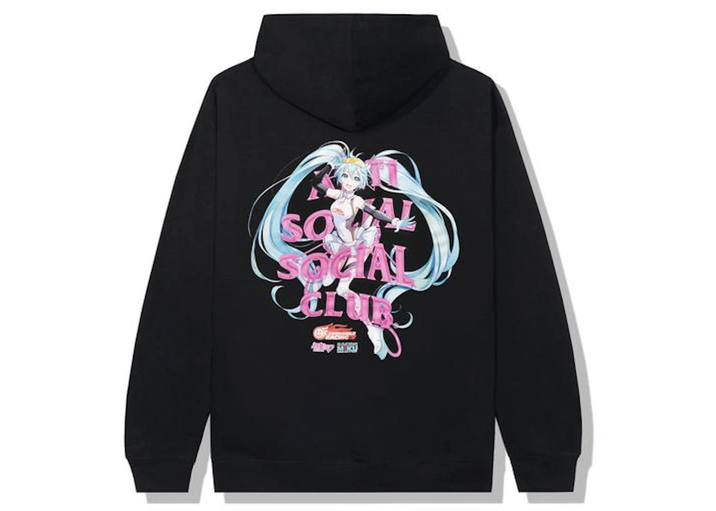 Anti Social Social Club x Good Smile Racing Hatsune Miku Hoodie Black - vue secondaire A