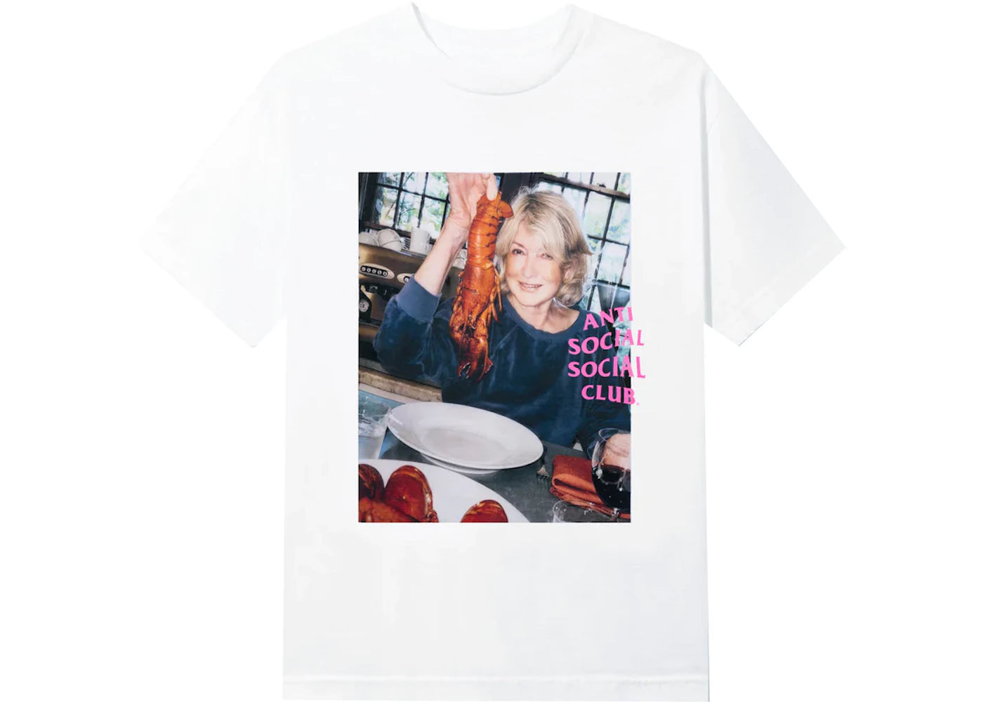Anti Social Social Club x Martha Stewart Lobster Tee White - vue secondaire A