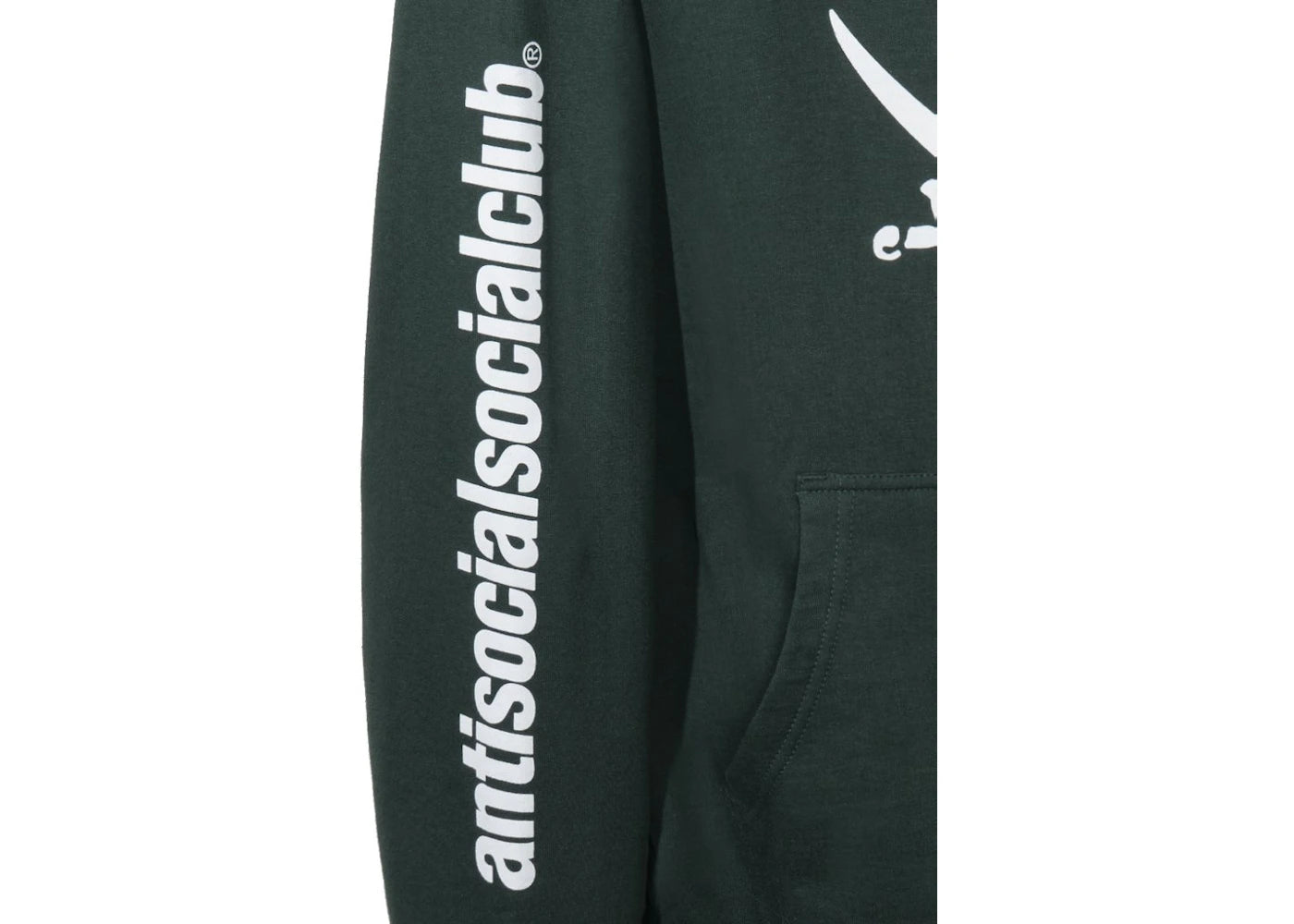Anti Social Social Club x Neighborhood 6IX Green Hoodie Hoodie Green - vue secondaire A