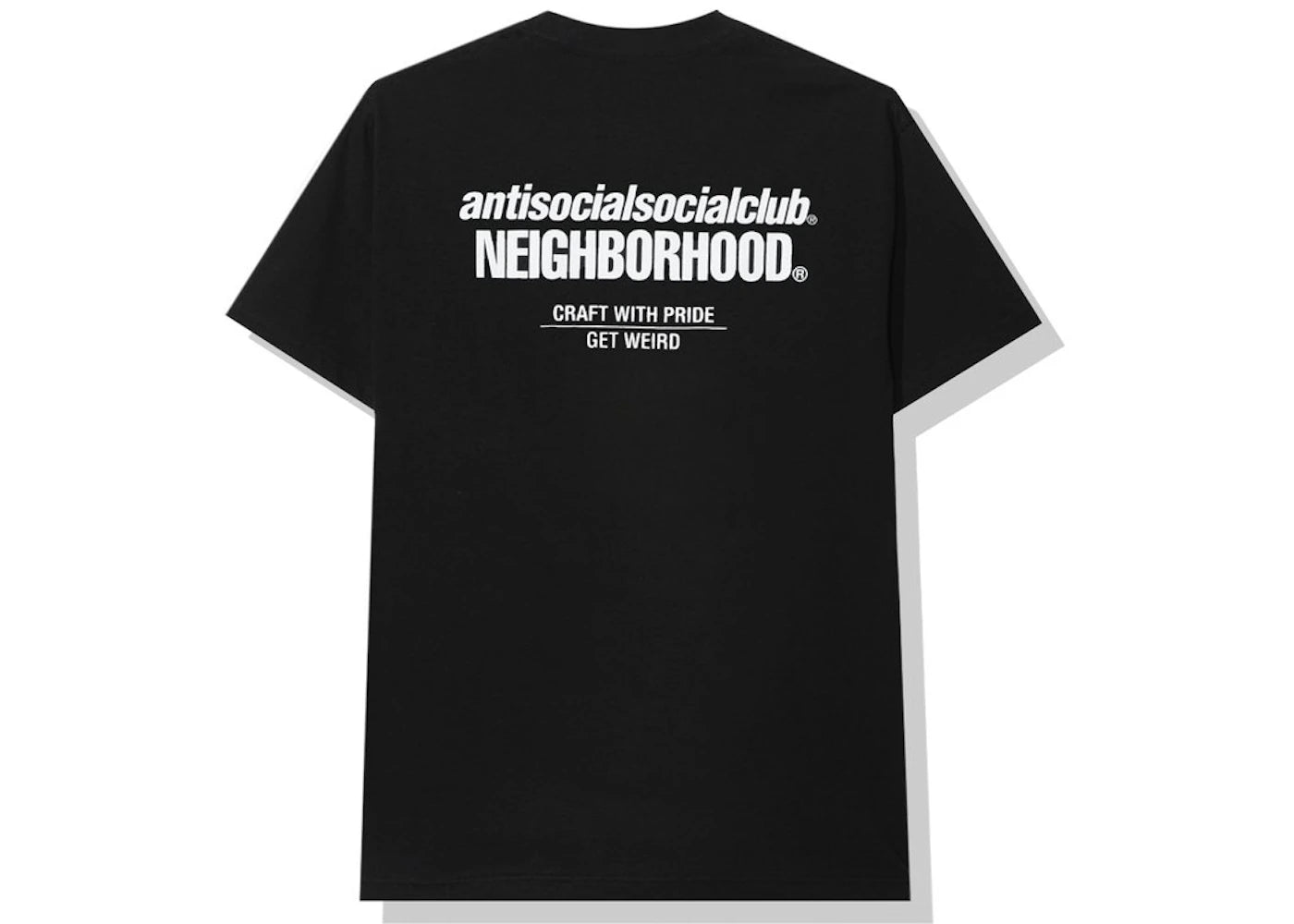 Anti Social Social Club x Neighborhood Cambered Black Tee Tee Black - vue secondaire B