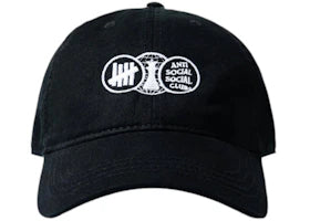 Anti Social Social Club x Undefeated Position Dad Hat Black - authentic Anti Social Social Club product