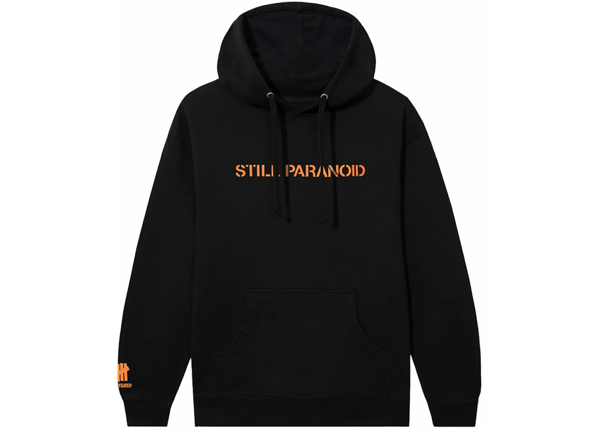 Anti Social Social Club x Undefeated Still Paranoid Hoodie Black - vue secondaire B
