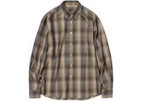 Auralee Super Light Wool Check Shirt Shirt Brown/Blue/Check