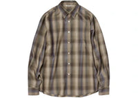 Auralee Super Light Wool Check Shirt Shirt Brown/Blue/Check