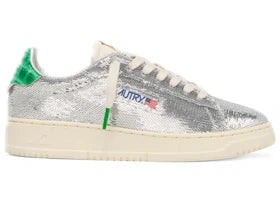 Autry Dallas Low Sparkling Silver Green Sequins - vue 360