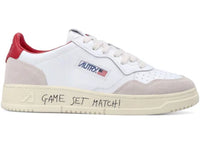 Autry Medalist Leather Low Game Set Match! White Red