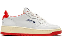 Autry Medalist Leather Low Maison Kitsuné White Red (Women's)