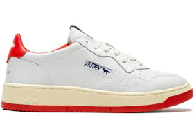 Autry Medalist Leather Low Maison Kitsuné White Red