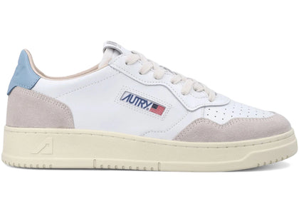 Autry Medalist Leather Low White Forget Me Not - authentic Autry sneakers