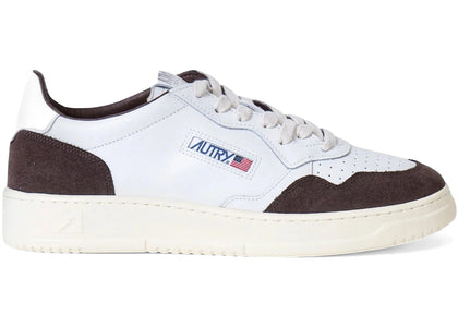 Autry Medalist Leather Low White Mahogany - authentic Autry sneakers