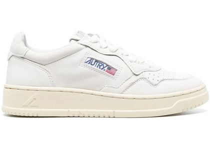 Autry Medalist Leather Low White Nappa (Women's) - authentic Autry sneakers