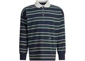 Autry Rugby Cotton Polo Shirt Blue - vue 360
