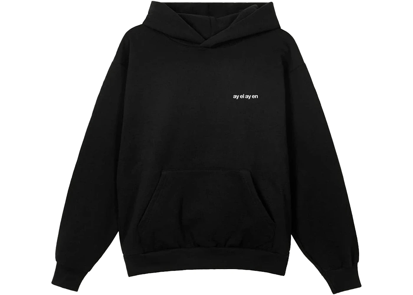 Ay El Ay En Logo Hooded Sweatshirt Black - vue secondaire B
