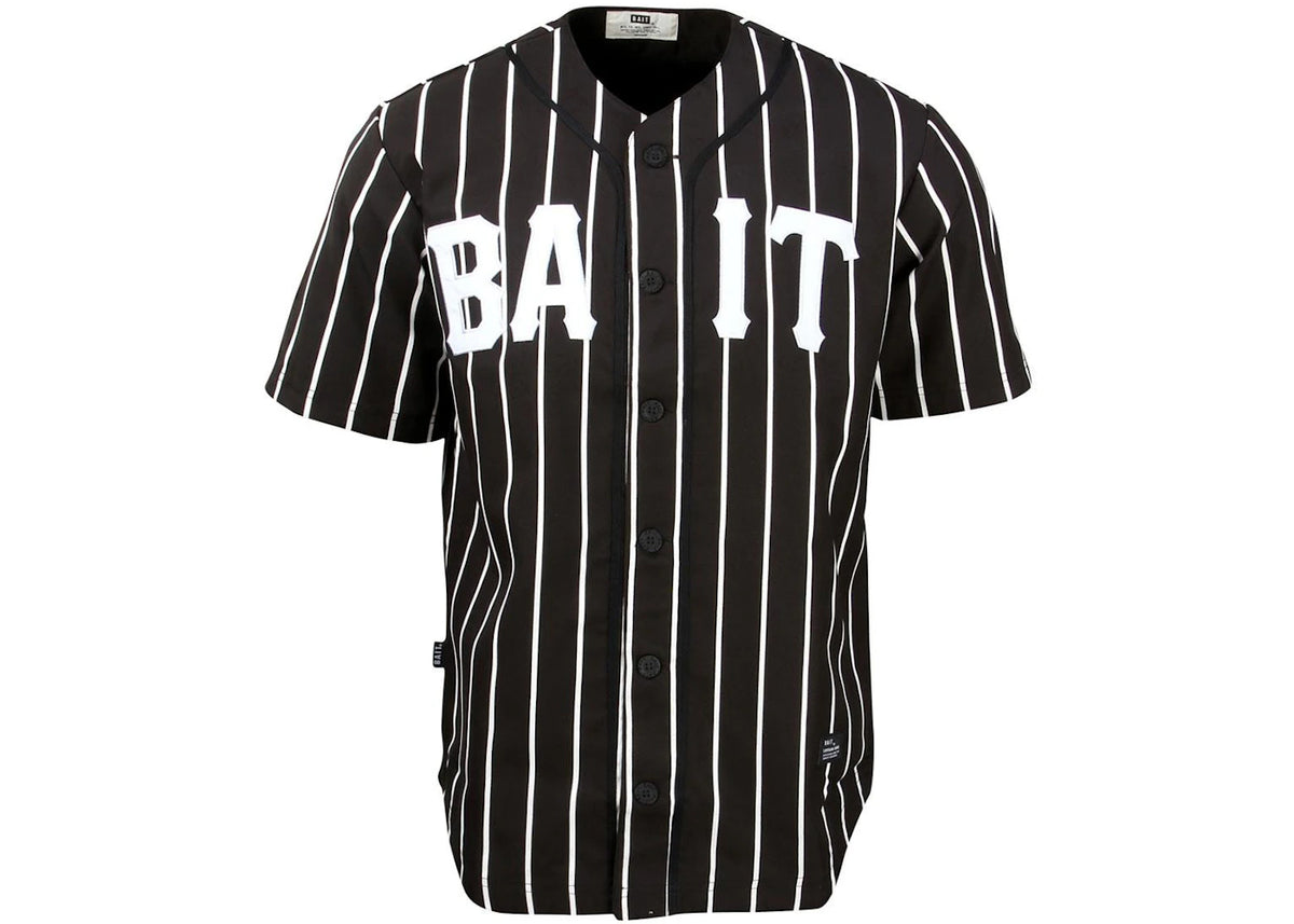 BAIT Sluggers Pinstripe Baseball Jersey Black/White - vue secondaire A