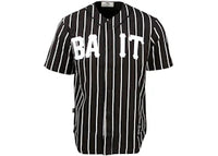 BAIT Sluggers Pinstripe Baseball Jersey Black/White