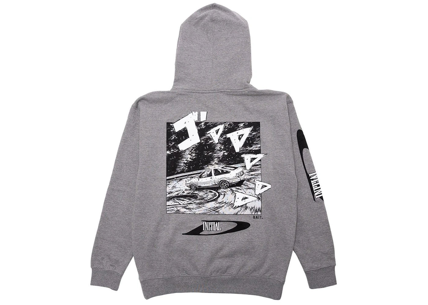 BAIT x Initial D Drift Design Hoodie Gray - vue secondaire A