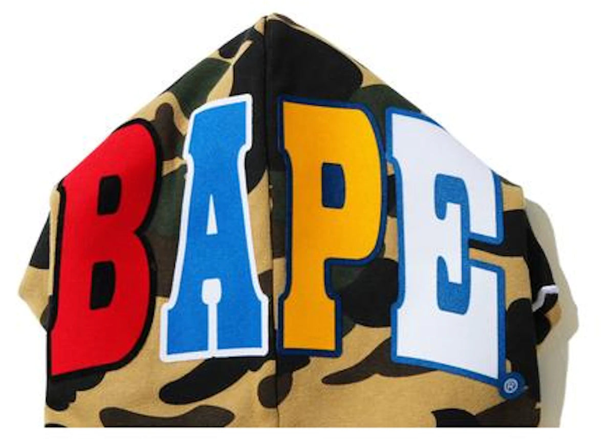 BAPE 1St Camo 2Nd Ape Pullover Hoodie Yellow - vue secondaire B