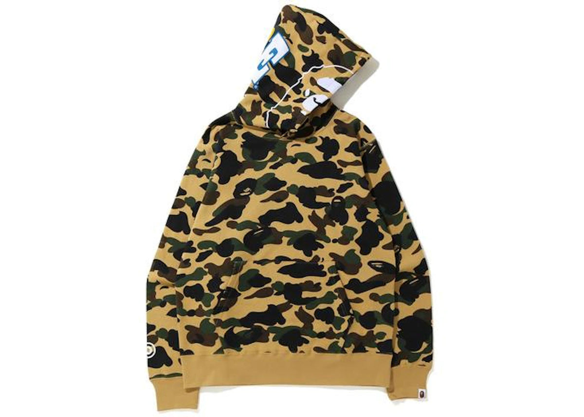 BAPE 1St Camo 2Nd Ape Pullover Hoodie Yellow - vue 360