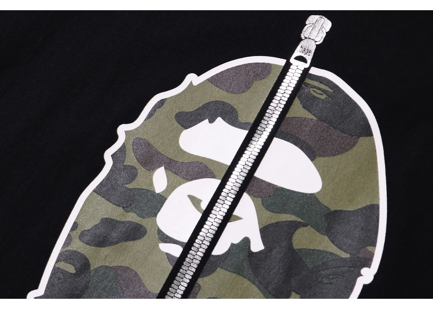 BAPE 1st Camo 2nd Ape Tee Black/Green - vue secondaire B