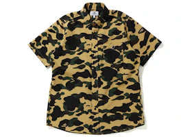 BAPE 1st Camo BD S/S Shirt Yellow