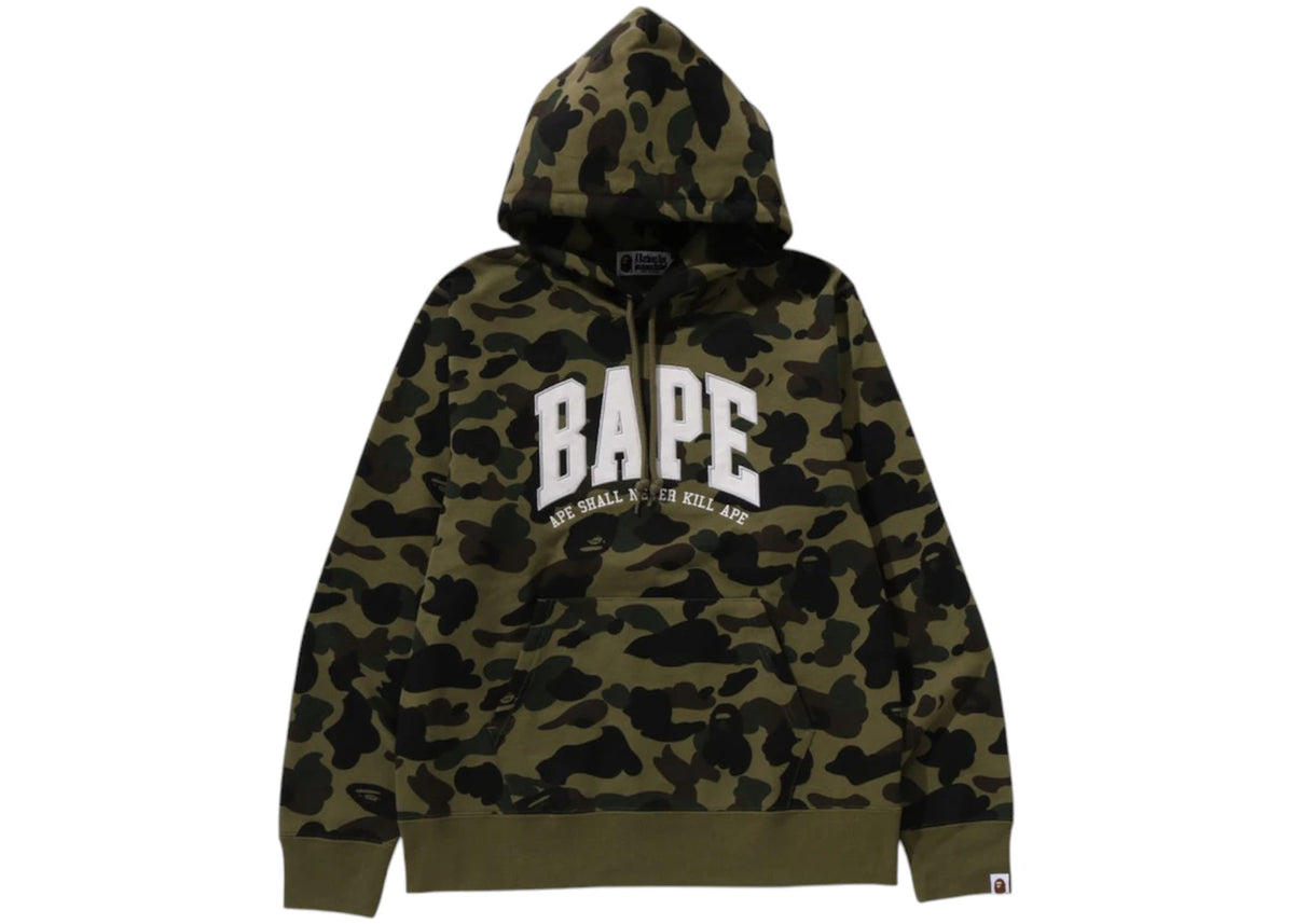 BAPE 1st Camo Bape Pullover Hoodie Green - vue secondaire A