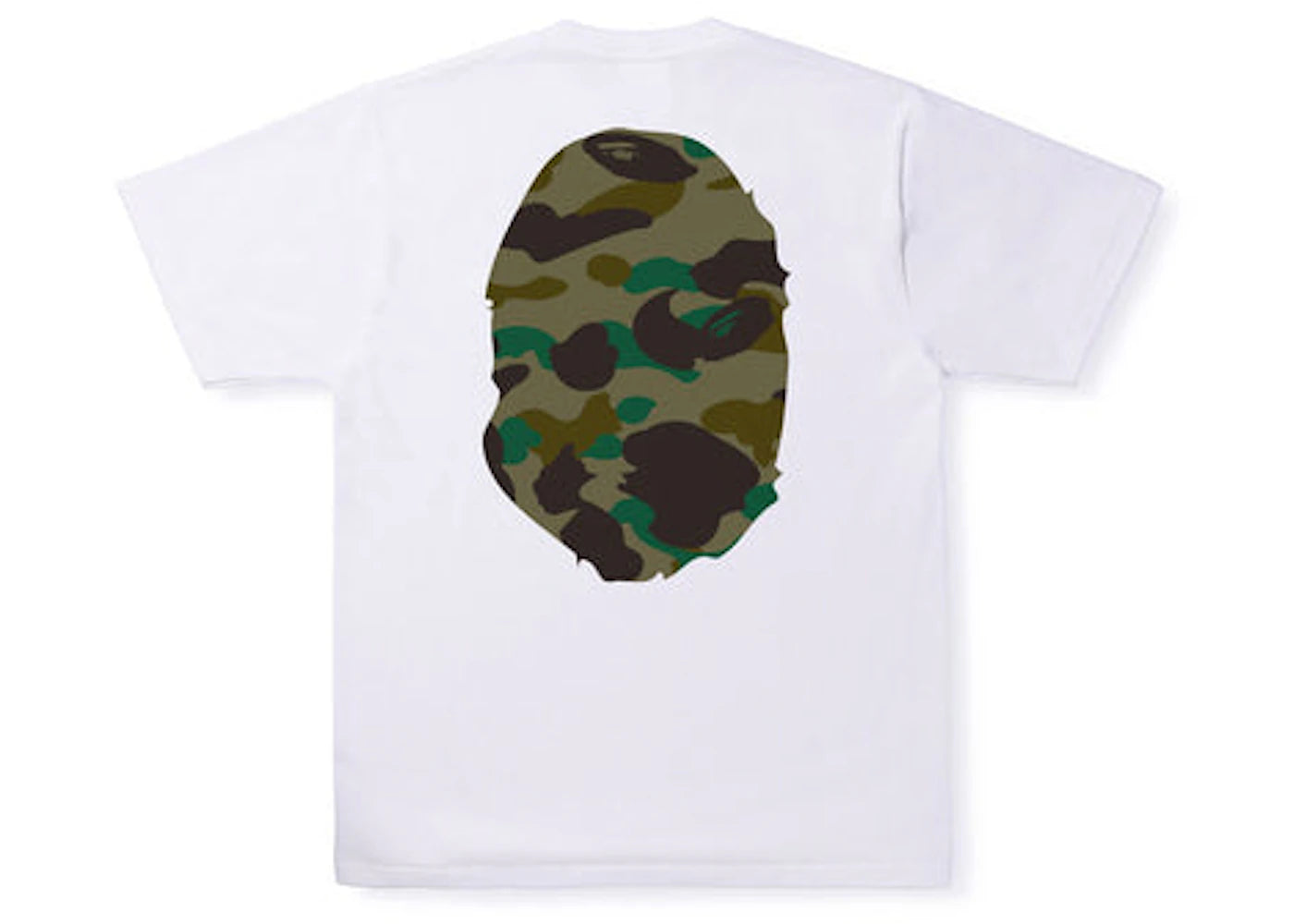 BAPE 1st Camo Big Ape Head Tee White/Green - vue secondaire B