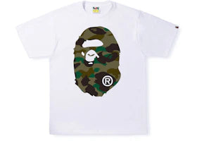 BAPE 1st Camo Big Ape Head Tee White/Green