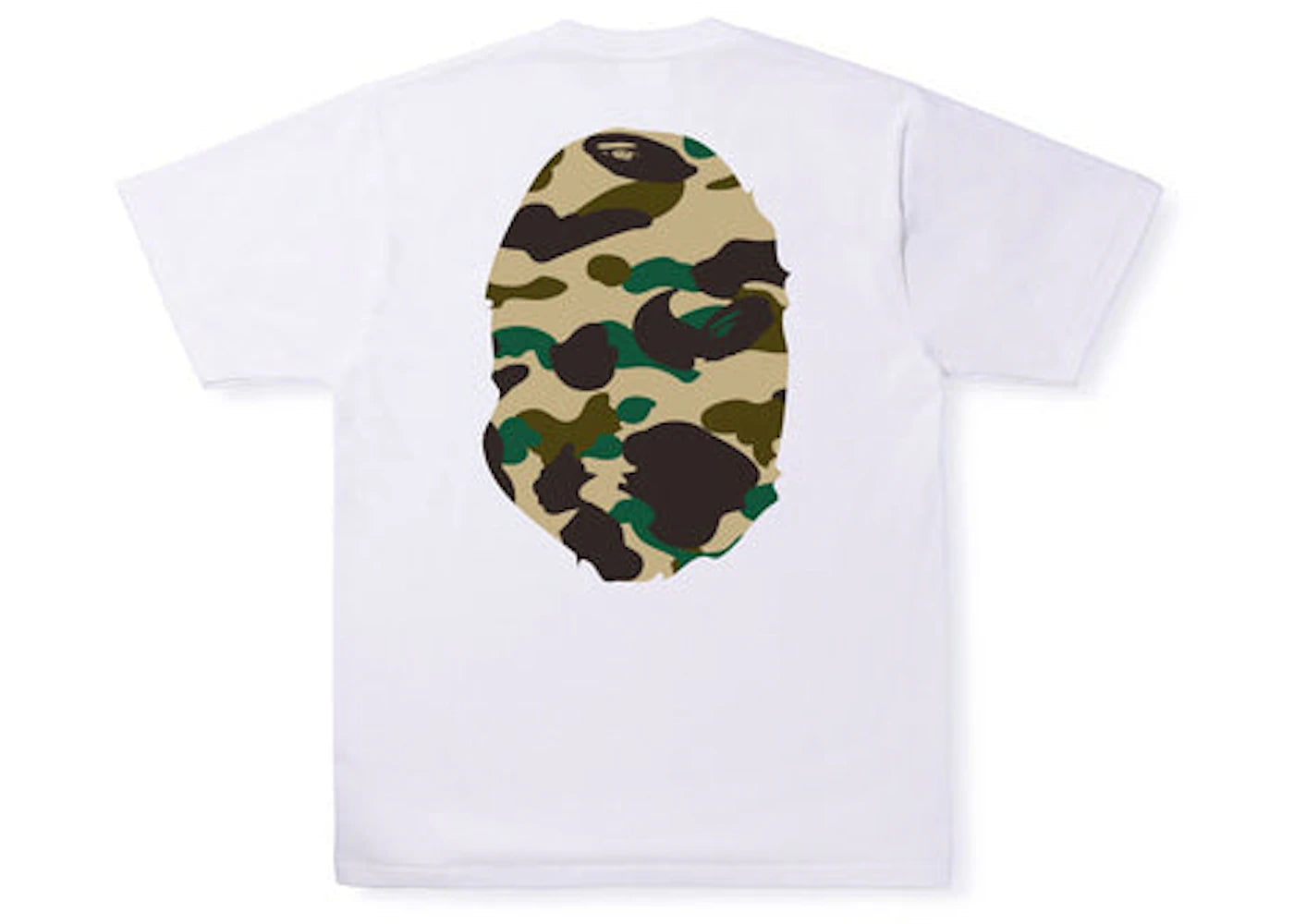 BAPE 1st Camo Big Ape Head Tee White/Yellow - vue secondaire B