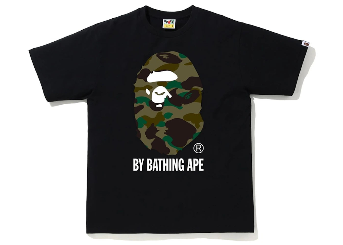 BAPE 1st Camo By Bathing Ape Tee Black/Green - vue 360
