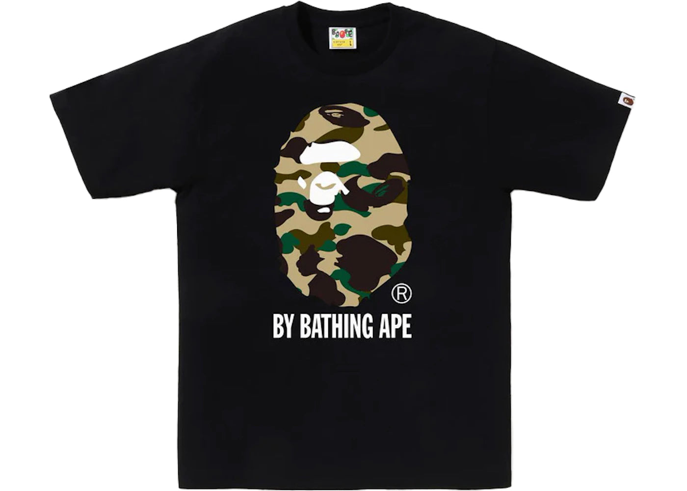 BAPE 1st Camo By Bathing Ape Tee Black/Yellow - vue 360