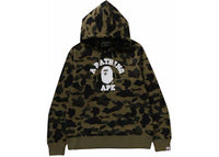 BAPE 1st Camo College Pullover Hoodie (FW23) Green