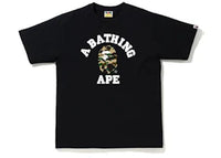 BAPE 1st Camo College T-Shirt Black/Yellow