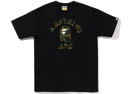 BAPE 1st Camo College Tee (FW22) Black Green - authentic BAPE product