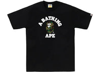 BAPE 1st Camo College Tee (FW25) Black x Green