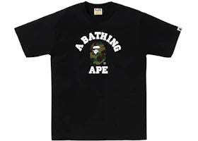 BAPE 1st Camo College Tee (FW25) Black x Green