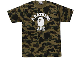 BAPE 1st Camo College Tee Tee Green - authentic BAPE product