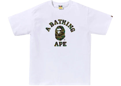 BAPE 1st Camo College Tee Tee White/Green - product view 2
