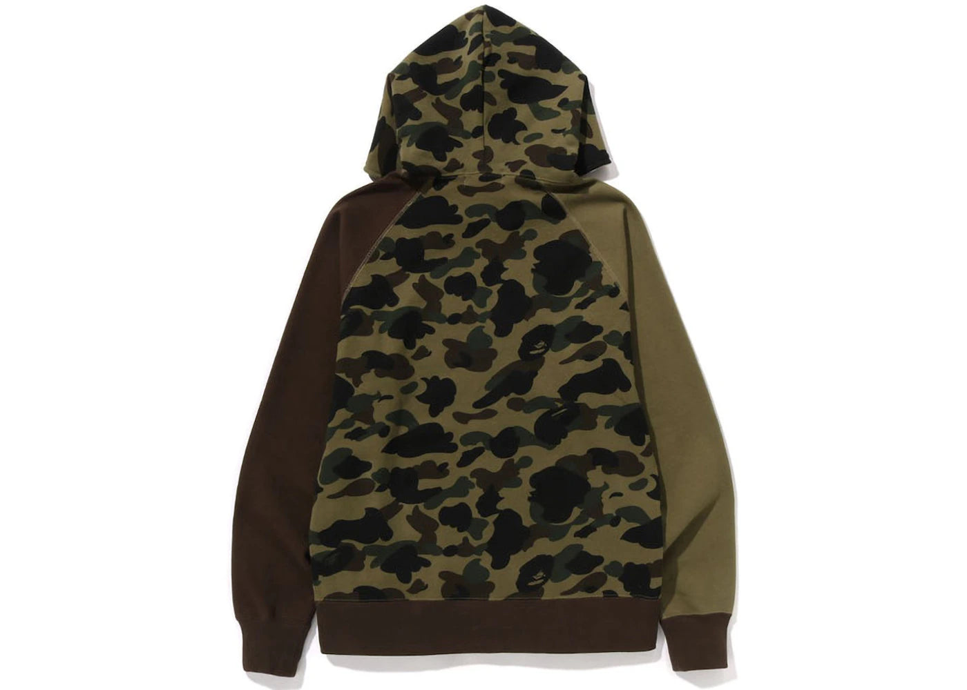 BAPE 1st Camo Crazy College Full Zip Hoodie (SS23) Green - vue secondaire B