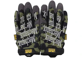 BAPE 1st Camo Mechanix Wear Gloves Green - vue 360