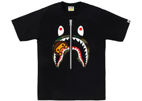 BAPE 1st Camo Milo Shark Tee Black/Green - vue 360